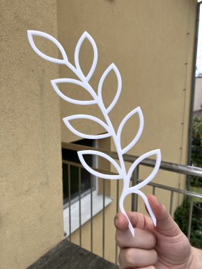 Bílá opora pro rostlinky 27 cm