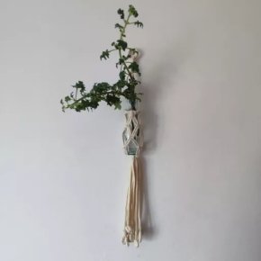 Natural macramé dekorativní závěs s lahvičkou - venkovní verze