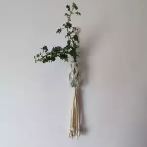 Natural macramé dekorativní závěs s lahvičkou - venkovní verze