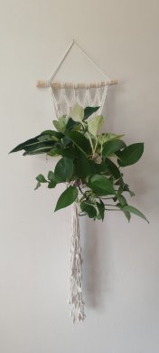 Natural dekorativní závěs na květináč hamaka