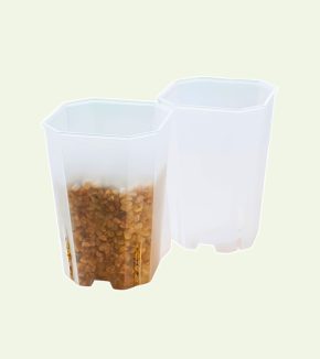 Čtvercový květináč vysoký pro Aroidy - čirý matný PlantScraper
